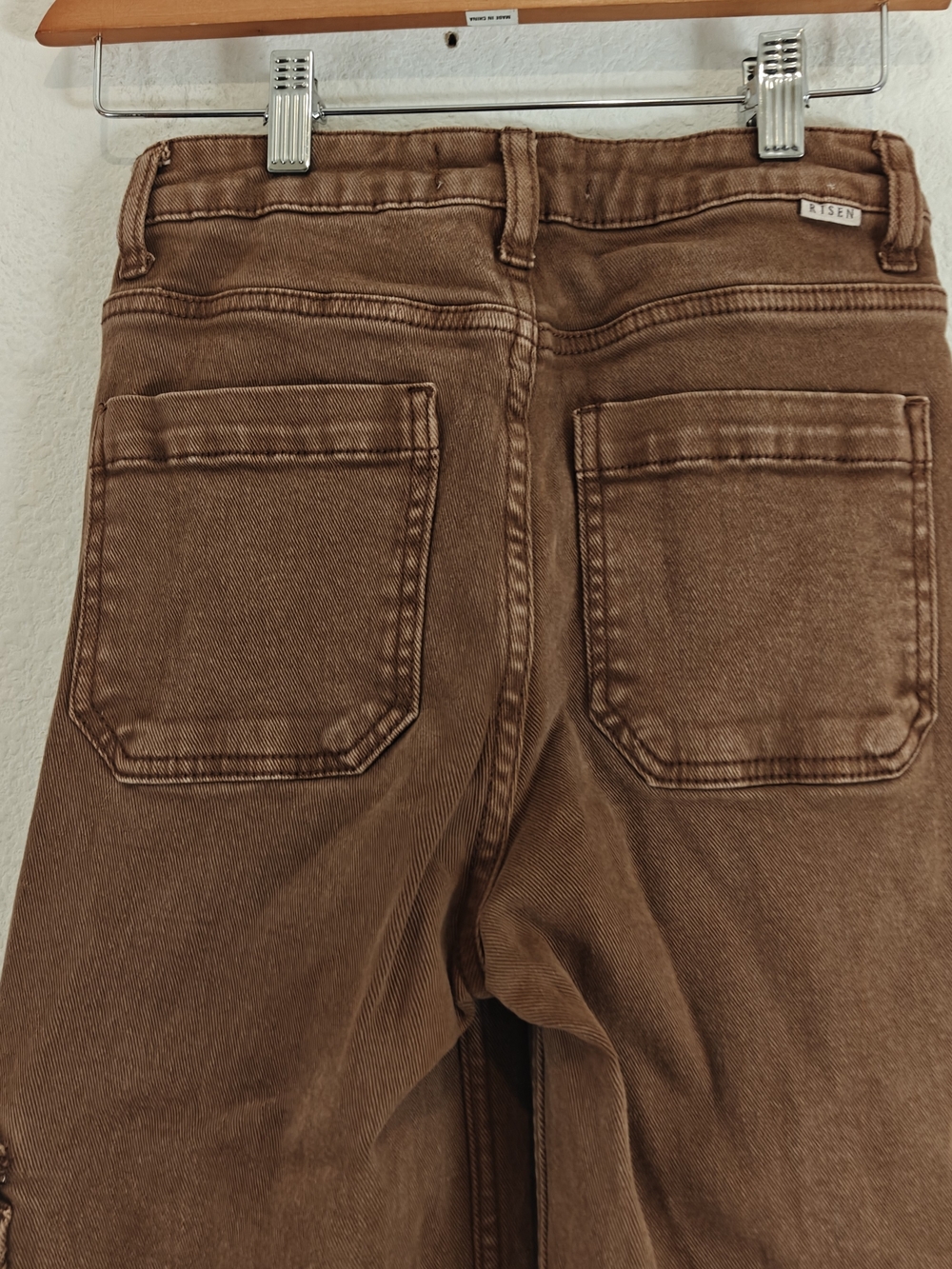 Risen Cocoa Utility Cargo Jeans High Rise Relaxed Fit Cargo Denim Y2K Street 26 - Picture 15 of 16